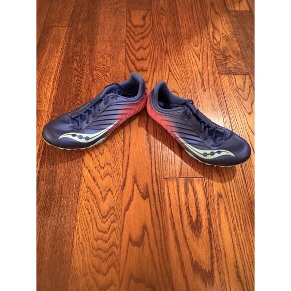 Saucony Spitfire 5 Womens 9.5 Track Spikes Cleats 7 Implements Purple Shoes Run - Picture 15 of 16